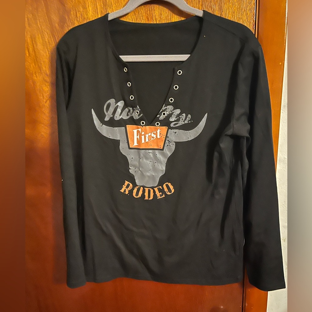 Black Long Sleeve Graphic Tee